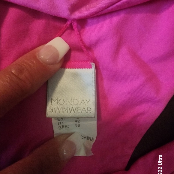 MONDAY SWIMWEAR PINK PALMA BIKINI BOTTOM - Picture 3 of 4